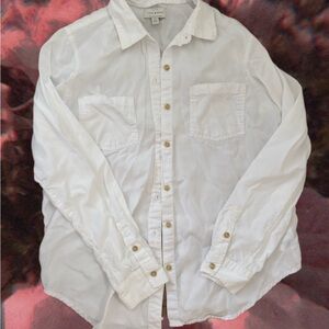 Lucky Brand White Casual Button-Up Shirt